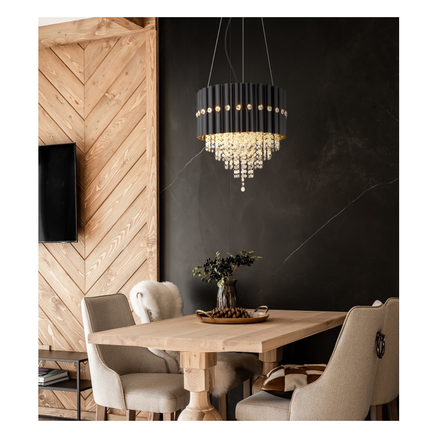 Globo - Ljuskrona med textilsladd 3xE27/40W/230V diameter 40 cm