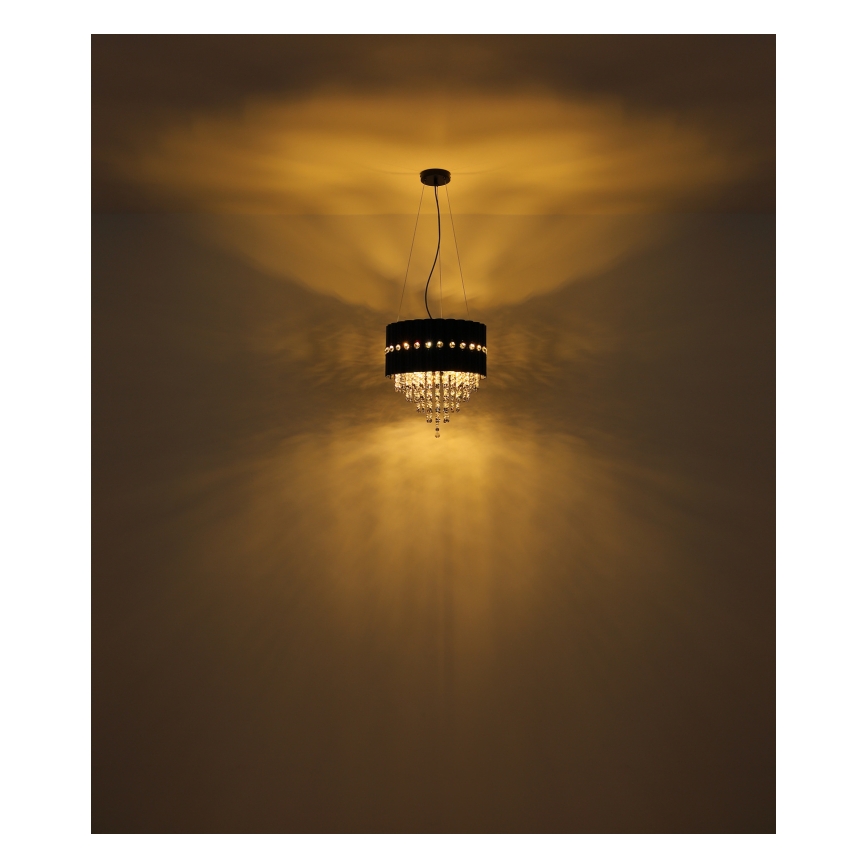 Globo - Ljuskrona med textilsladd 3xE27/40W/230V diameter 40 cm