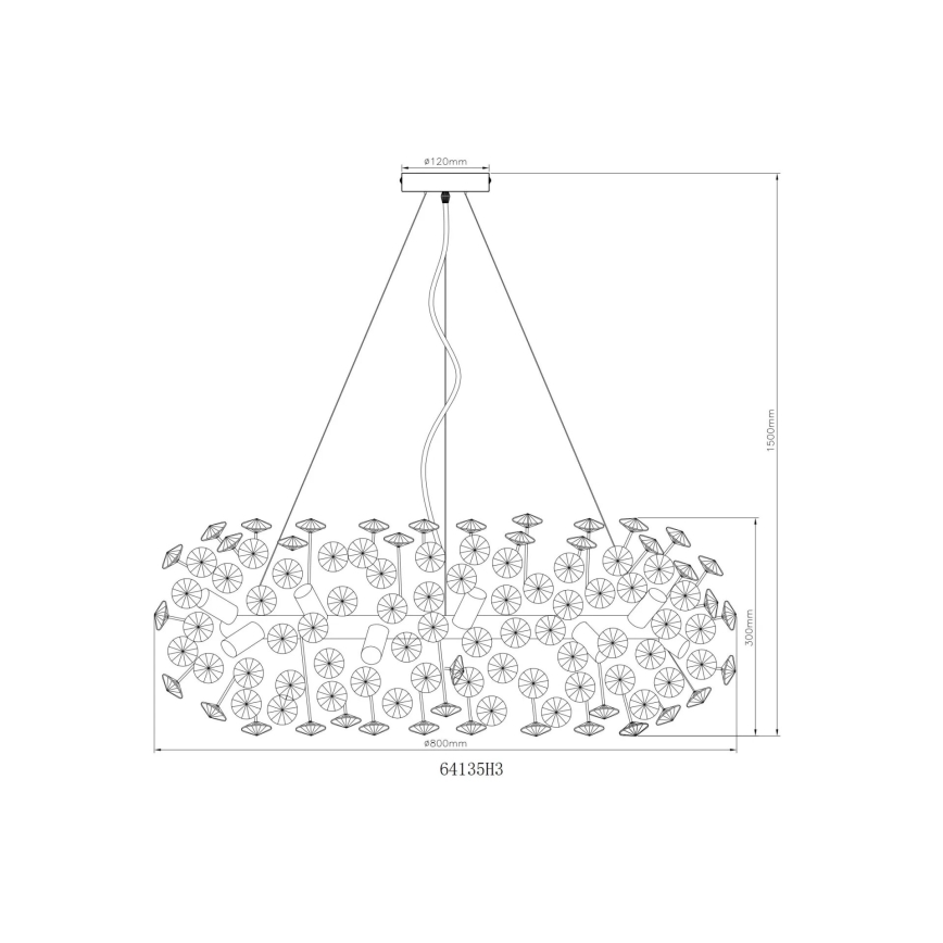 Globo - LED kristallkrona med textilsladd 20xG9/3,5W/230V