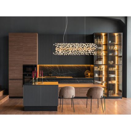 Globo - LED-ljuskrona på vajer 12xG9/3,5W/230V guld