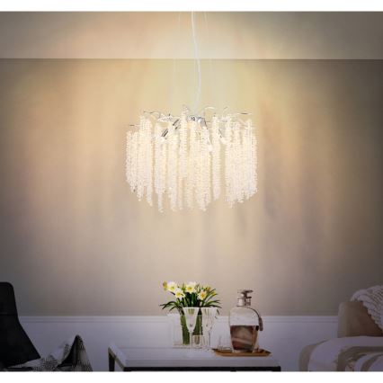 Globo - LED-ljuskrona på vajer 6xG9/8W/230V