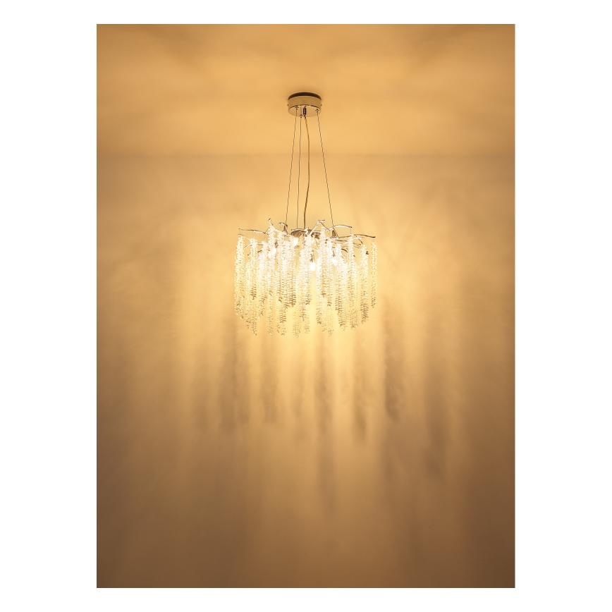 Globo - LED-ljuskrona på vajer 6xG9/8W/230V