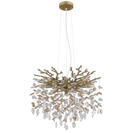Globo - Taklampa på vajer 8xE14/40W/230V guld