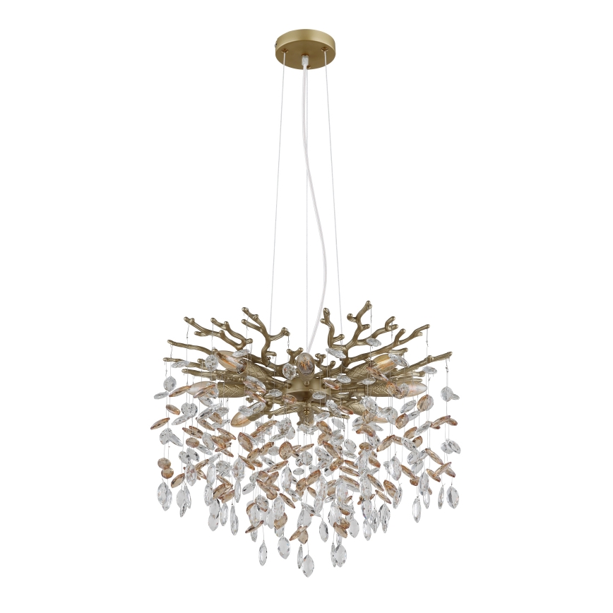 Globo - Taklampa på vajer 8xE14/40W/230V guld