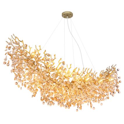 Globo - Ljuskrona med vajer 16xE14/40W/230V guld