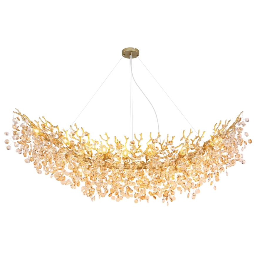 Globo - Ljuskrona med vajer 16xE14/40W/230V guld