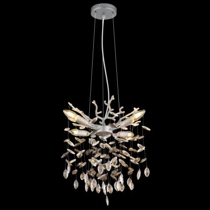 Globo - Taklampa med vajer 4xE14/40W/230V silverfärgad