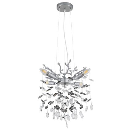 Globo - Taklampa med vajer 4xE14/40W/230V silverfärgad