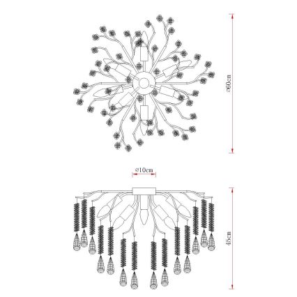 Globo - Taklampa 8xE14/40W/230V