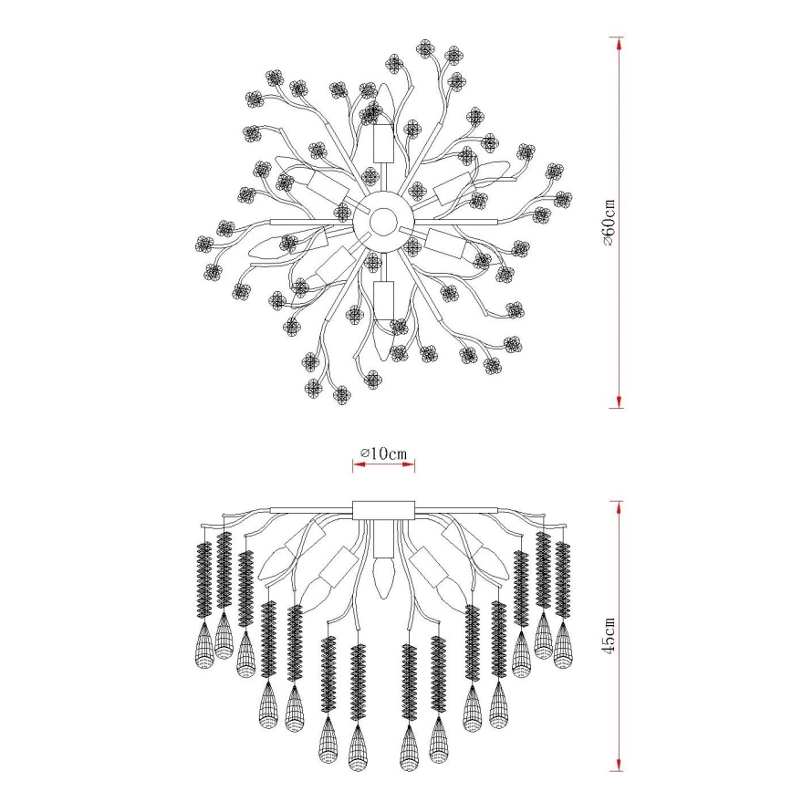 Globo - Taklampa 8xE14/40W/230V