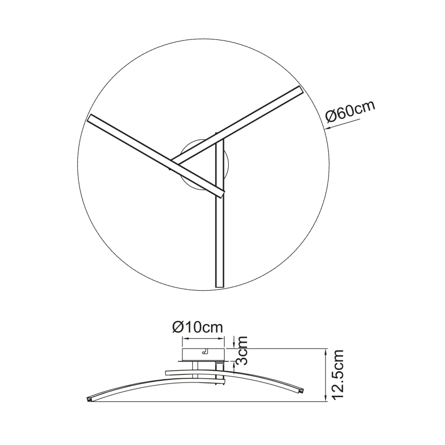 Globo - LED ytmonterad ljuskrona 3xLED/6W/230V 3000/4000/6000K