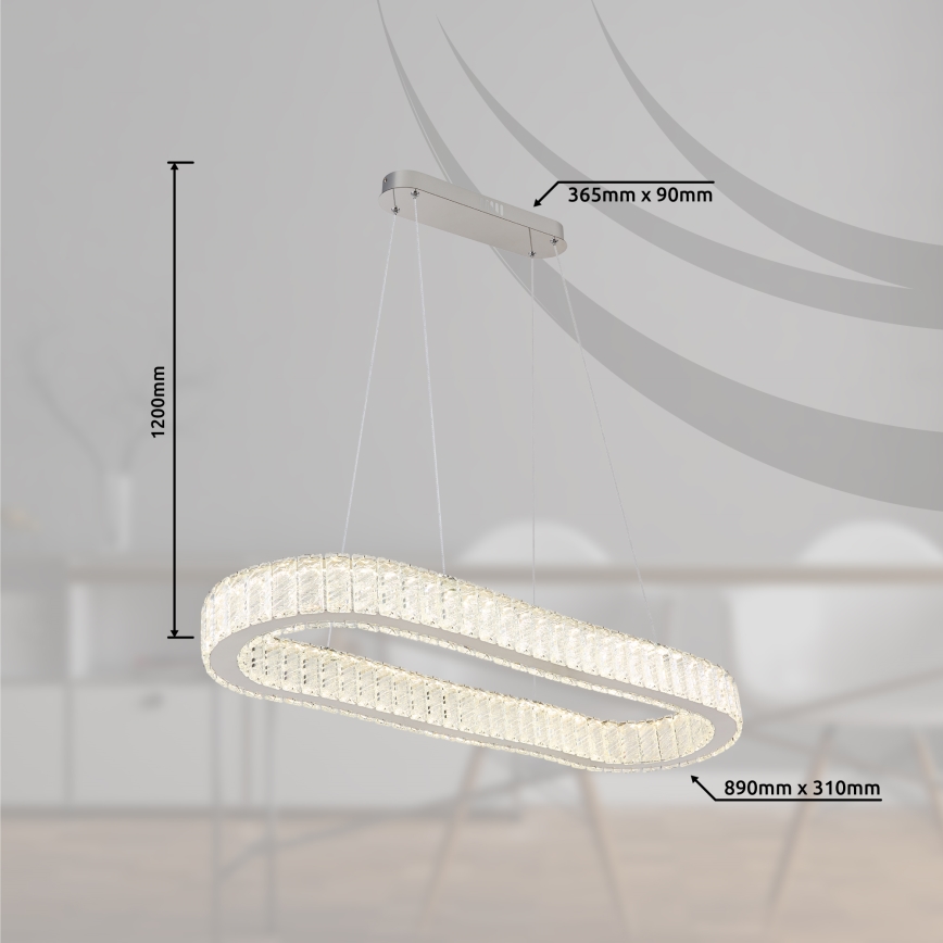 Globo - LED dimbar taklampa LED/58W/230V 2700-6000K + fjärrkontroll