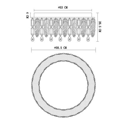 Globo - LED-taklampa LED/58W/230V 2700-6000K Ø 58,5 cm + fjärrkontroll