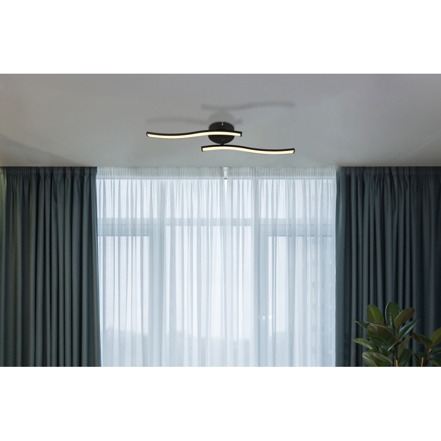 Globo - LED ytmonterad ljuskrona LED/12W/230V 3000K svart