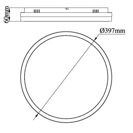 Globo - LED Taklampa LED/40W/230V 3000/4000/6000K Ø 39,7 cm