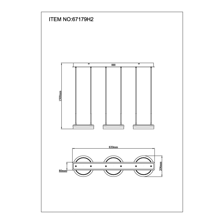 Globo - LED-pendellampa på vajer LED/40W/230V 3000/4000/6000K