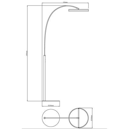 Globo - dimbar golvlampa med touch LED/24W/230V 3000-6000K