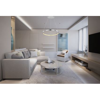 Globo - LED ljuskrona med textilsladd LED/19W/230V