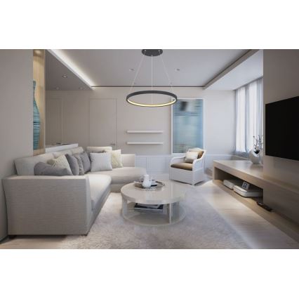 Globo - LED ljuskrona med textilsladd LED/19W/230V