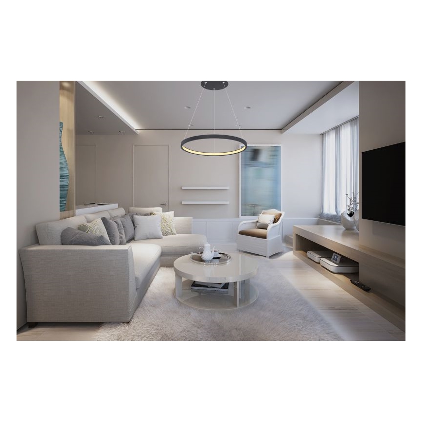 Globo - LED ljuskrona med textilsladd LED/19W/230V