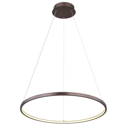 Globo - LED ljuskrona med textilsladd LED/29W/230V brun