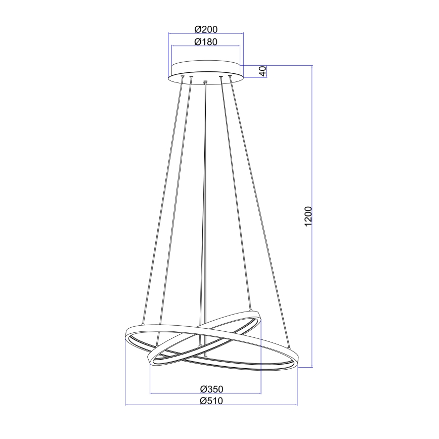 Globo - LED dimbar taklampa 2xLED/21W/230V
