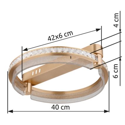 Globo - LED dimbar kristalltaklampa LED/36W/230V 2700K-6000K + fjärrkontroll