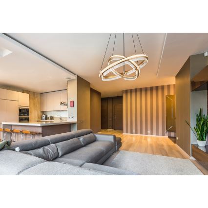 Globo - LED dimbar kristallkrona på kabel LED/78W/230V 2700K-6000K + fjärrkontroll