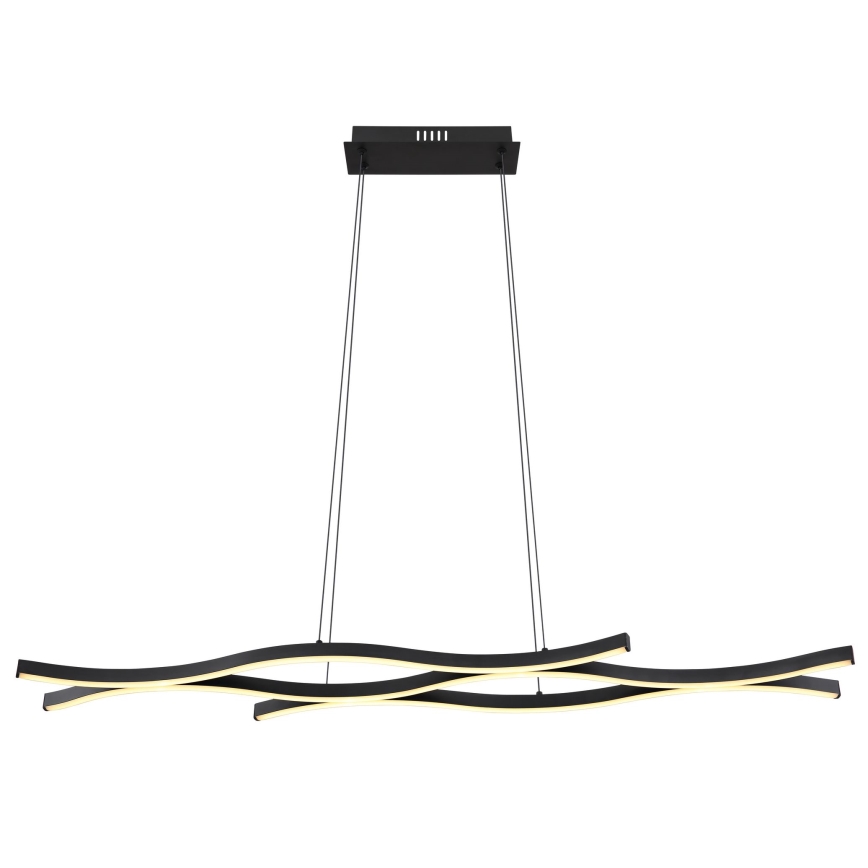 Globo - LED ljuskrona med textilsladd LED/35W/230V svart