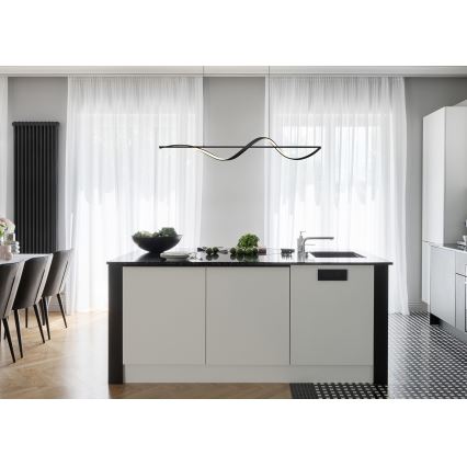 Globo - LED ljuskrona med textilsladd LED/24W/230V 3000K svart