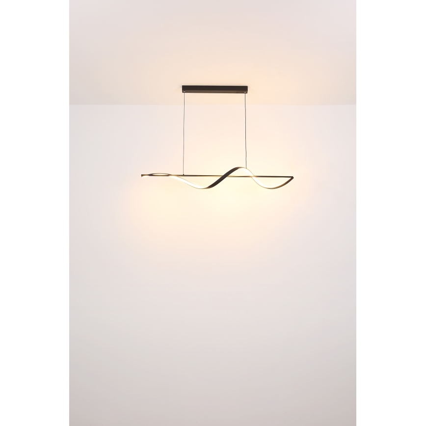 Globo - LED ljuskrona med textilsladd LED/24W/230V 3000K svart