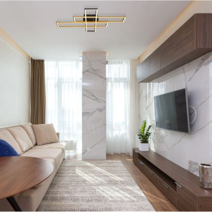 Globo - LED taklampa LED/40W/230V 3000K 60x80 cm svart/guld