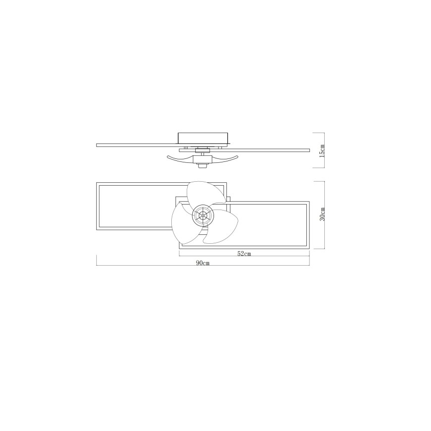 Globo - Dimbart LED-taklampa med fläkt LED/38W/230V 3000-6500K + fjärrkontroll