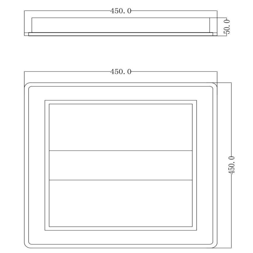 Globo - LED Taklampa LED/30W/230V fyrkantig