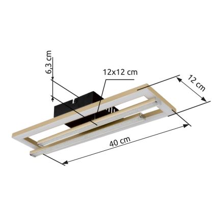 Globo - LED taklampa LED/24W/230V 4000K guld