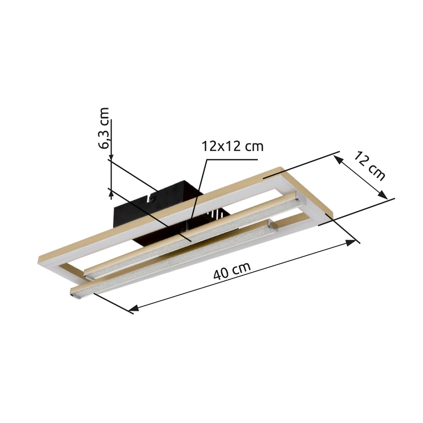 Globo - LED taklampa LED/24W/230V 4000K guld