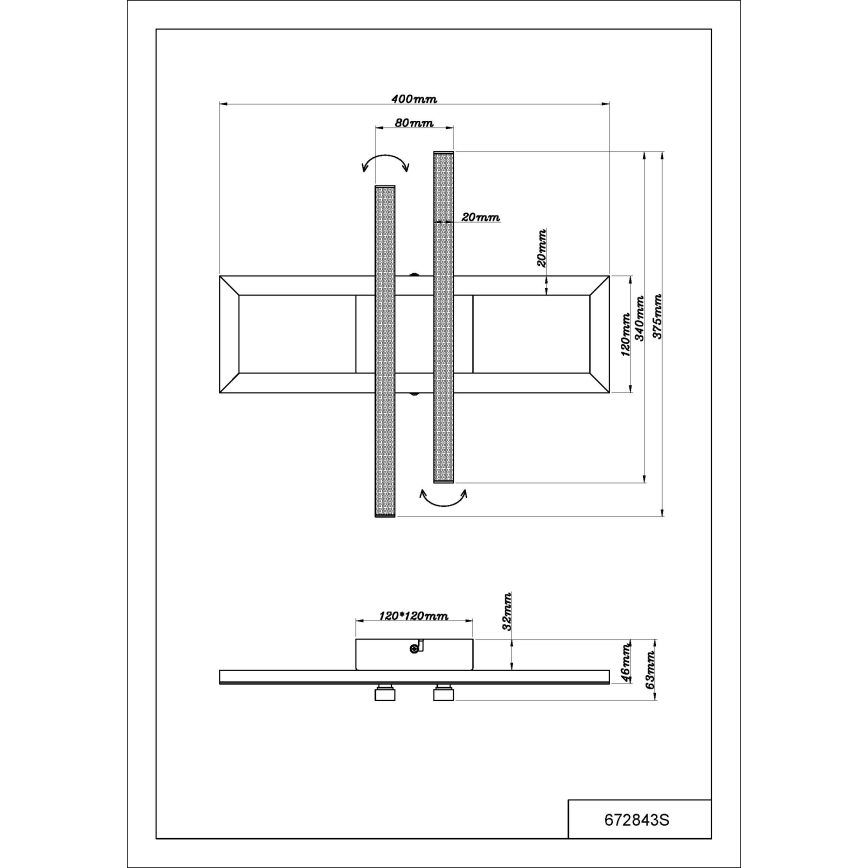 Globo - LED taklampa LED/24W/230V 4000K svart