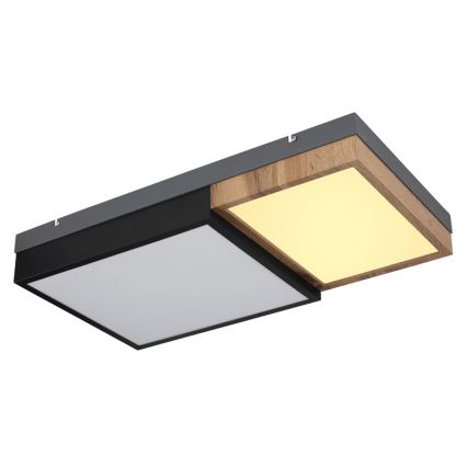 Globo 67286-30 - LED taklampa GUNDI LED/30W/230V 35x65 cm brun/svart