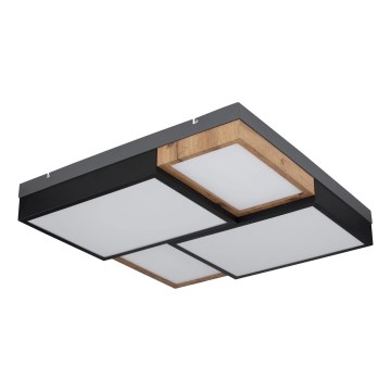 Globo 67286-50 - GUNDI LED-taklampa, 50W/230V, 60x60 cm, brun/svart