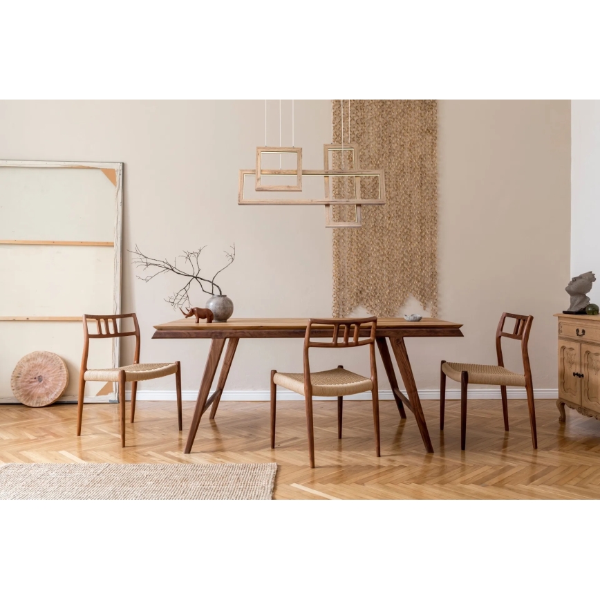 Globo 67287H1 - LED-takpendel med kabel MANDERA LED/40W/230V brun