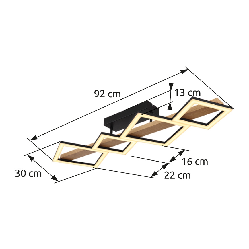 Globo - LED taklampa LED/35W/230V 3000K brun