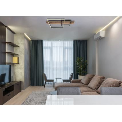 Globo 67289D1 - LED-taklampa VANNI LED/24W/230V 40x75 cm brun/svart