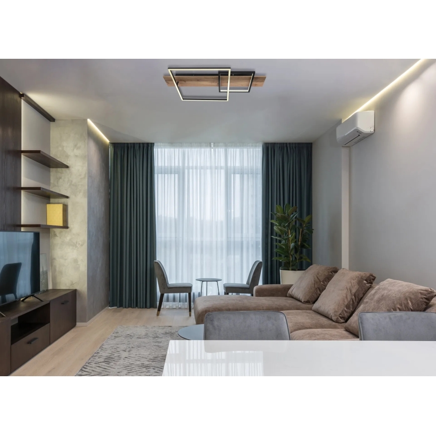 Globo 67289D1 - LED-taklampa VANNI LED/24W/230V 40x75 cm brun/svart