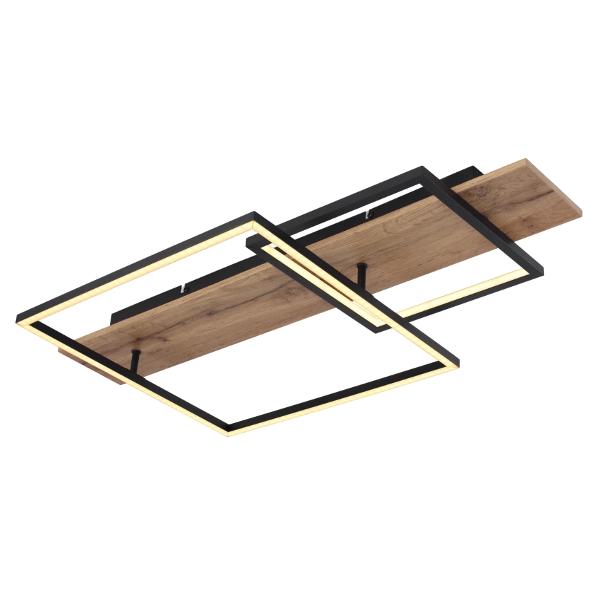 Globo 67289D1 - LED-taklampa VANNI LED/24W/230V 40x75 cm brun/svart