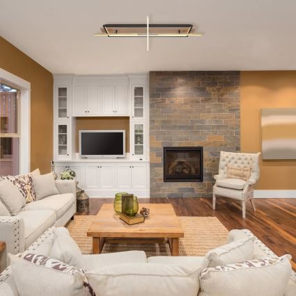 Globo 67296D2 - LED-taklampa BEATRIX LED/48W/230V 60,5x100 cm brun