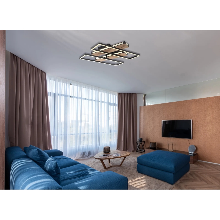 Globo 67299D1 - LED-taklampa COLLI LED/48W/230V 52 x 60 cm brun/svart