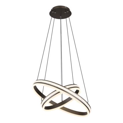 Globo - LED ljusreglerad ljuskrona på textilsladd LED/60W/230V 2700K-6000K + fjärrkontroll