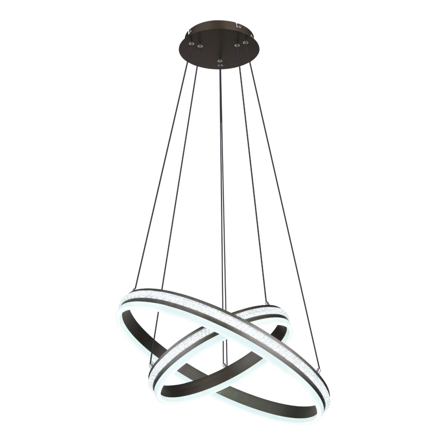 Globo - LED ljusreglerad ljuskrona på textilsladd LED/60W/230V 2700K-6000K + fjärrkontroll