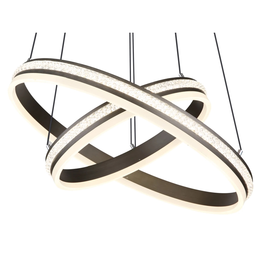 Globo - LED ljusreglerad ljuskrona på textilsladd LED/60W/230V 2700K-6000K + fjärrkontroll