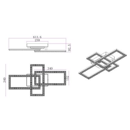 Globo - LED taklampa LED/24W/230V